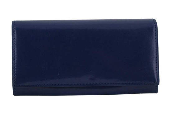 Skórzany portfel damski - Czarny 