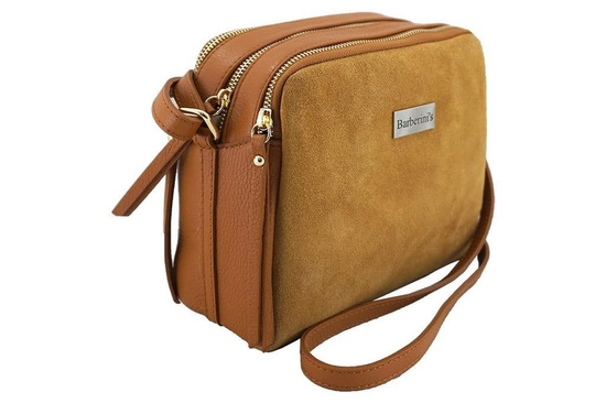 Damska skórzana listonoszka włoska - Czerwona jasna