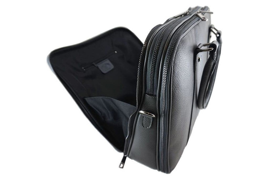 Aktówka skórzana damska - Barberini's - Czarna