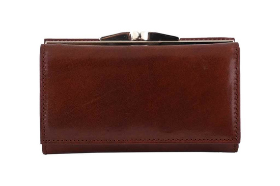 Portfel damski klasyczny skórzany - Niebieski