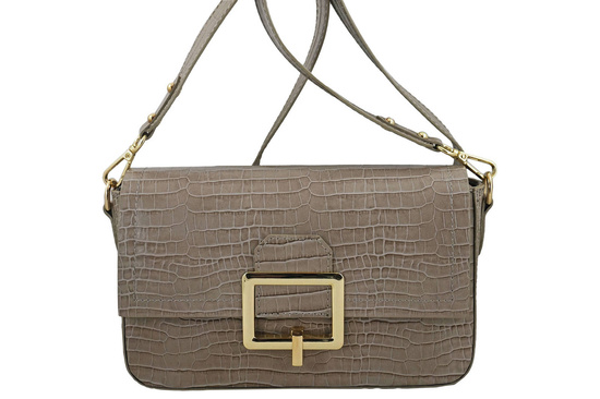 Wizytowe torebki z ozdobnym zapięciem - Beżowa 