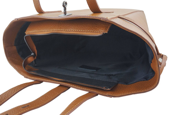 Klasyczna i elegancka torebka damska - Szara ciemna 