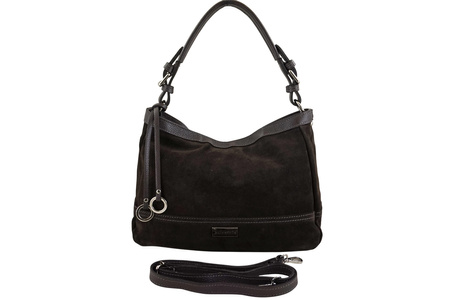 Torebka Barberinis zamszowa klasyczna - Brązowa ciemna