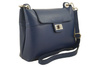 Torebka damska skórzana crossbody Granatowa jasna 