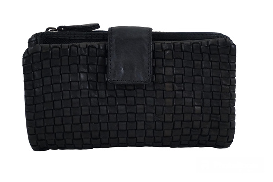 Ekskluzywny portfel z miękkiej skóry - Czarny 