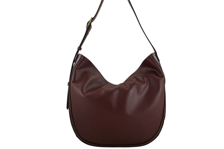 Duża torebka zamszowa na ramię - Bordowa