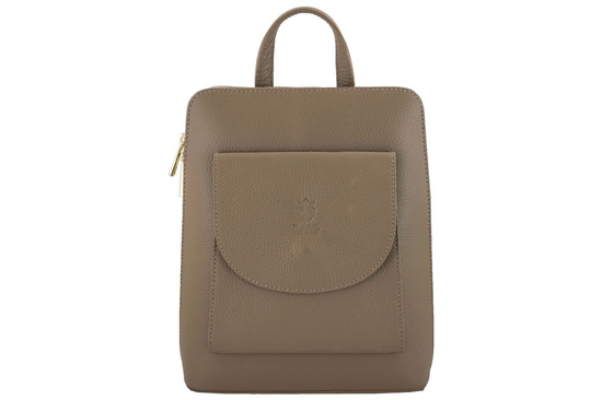 Plecak skórzany / listonoszka - Casual 2w1 - Szary 