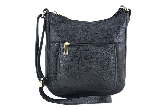 Modna włoska listonoszka skórzana - Beżowy 