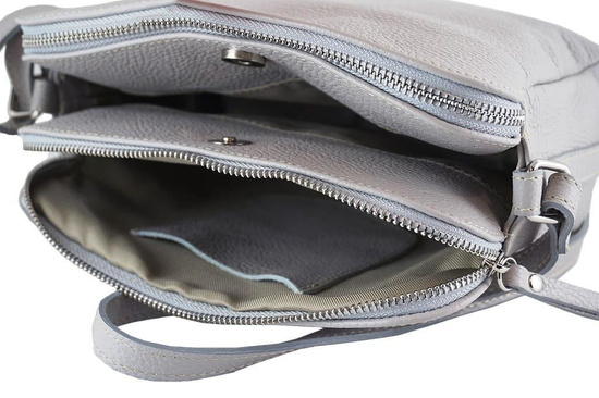 Torebka skórzana damska włoska - Bordowa