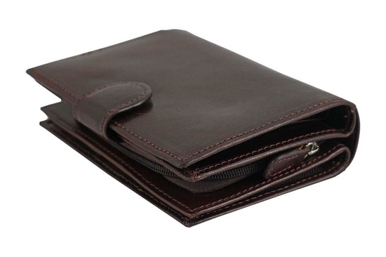 Skórzany portfel klasyczny - Barberini's - Brązowy