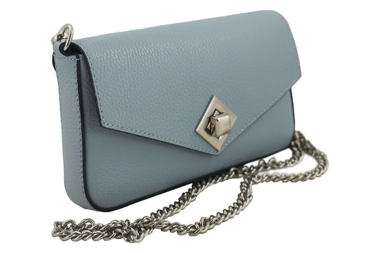 Modna torebka skórzana włoska - Błękitne