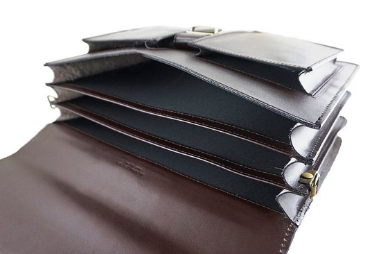 Aktówka męska skóra naturalna Barberinis - Brązowa