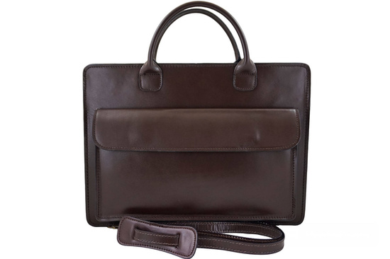 Damska teczka aktówka A4 - Brązowa ciemna