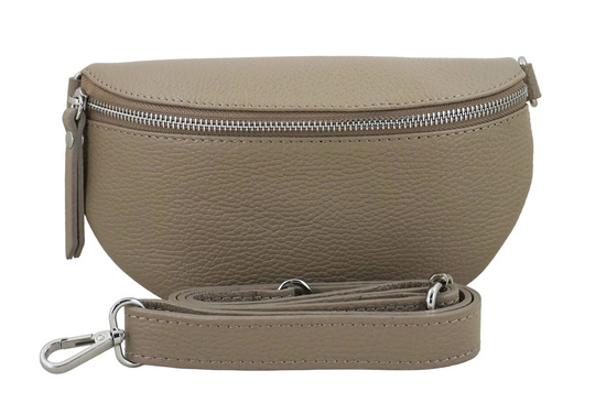 Saszetka / nerka skórzana młodzieżowa - Beżowa