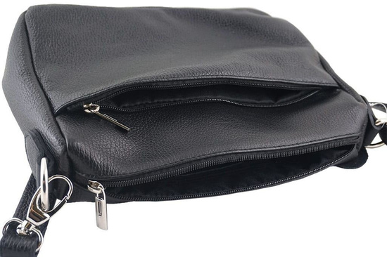 Torebka ze skóry naturalnej - listonoszka Bordowa