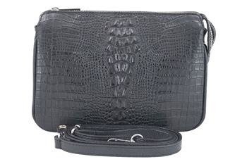 Torebka damska z motywem CROCO - Czarna