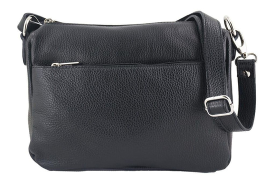 Torebka ze skóry naturalnej - listonoszka Bordowa