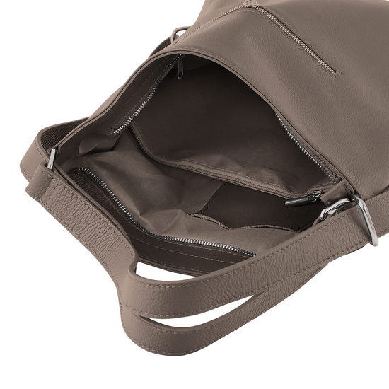 Torebka plecak z zamszem - Beżowa ciemna 