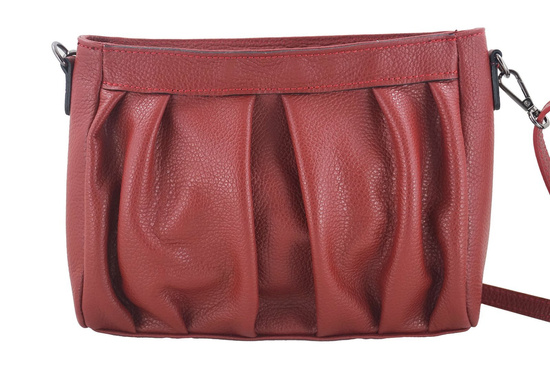 Modna marszczona torebka damska - Szara ciemna 