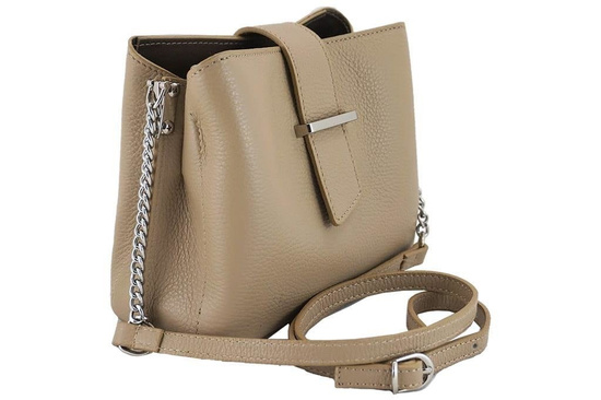 Torebka wizytowa na ramię - Różowa pudrowa