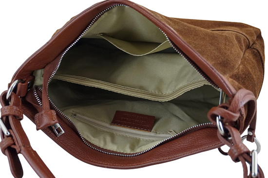 Torebka Barberinis zamszowa klasyczna - Brązowa 