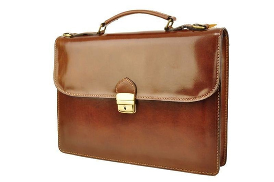 Teczki skórzane męskie - Barberini's - Czarny 