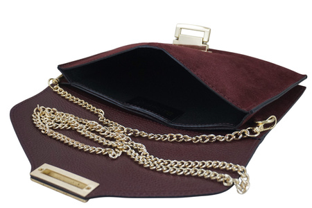 Stylowa kopertówka zamszowa Barberinis - Bordowa 