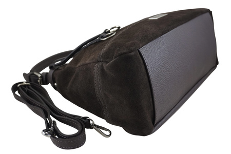 Torebka Barberinis zamszowa klasyczna - Brązowa ciemna