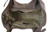 Duża torebka shopper zamszowa - Beżowa ciemna 