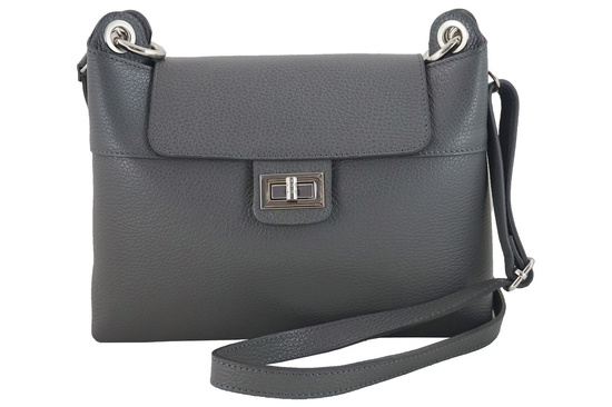 Torebka damska skórzana crossbody - Granatowa