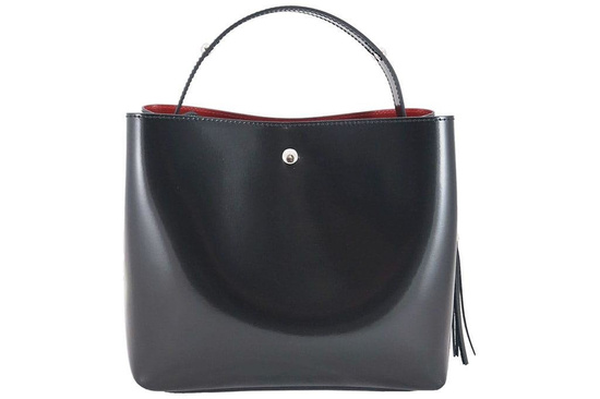 Elegancka torebka lakierowana - granatowa