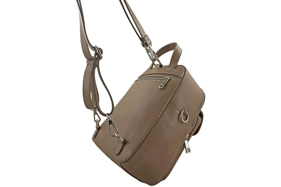 Modne plecaki skórzane - Czarny 