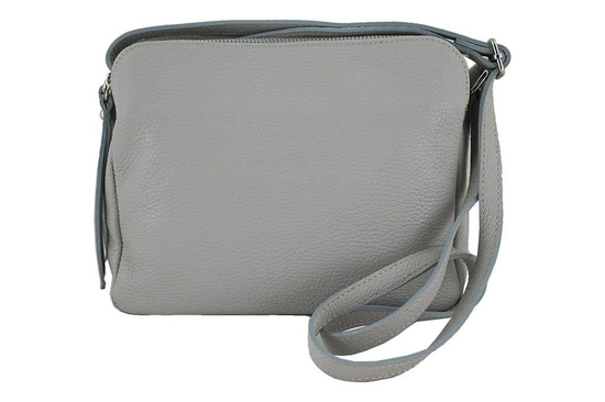 Torebka skórzana damska włoska - Bordowa