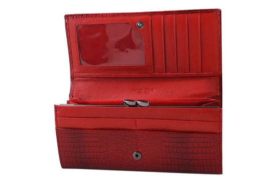 Ekskluzywny portfel damski lakierowany - Czarny 