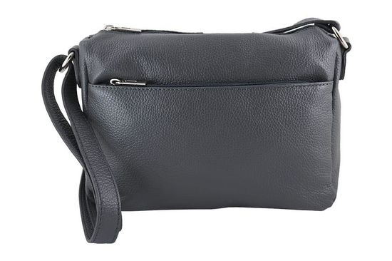 Listonoszka ze skóry naturalnej - Czarna