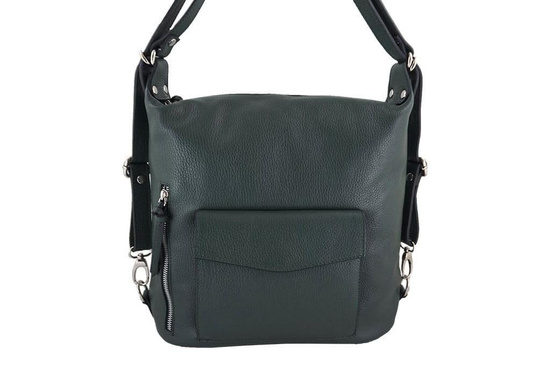 Torebka - plecak skórzany Barberini's - Bordowa 