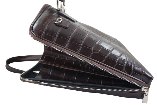 Torba na laptopa damska skórzana Barberinis - Brązowa ciemna 