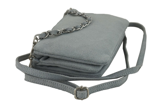 Barberini's - listonoszka zamszowa - Różowa pudrowa