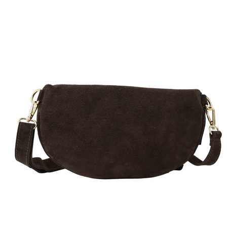 Zamszowa nerka damska Barberinis - Brązowa ciemna