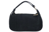 Elegancka torebka zamszowa na ramię - Czarna 