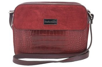 Stylowa torebka crossbody trzykomorowa - Bordowa 