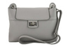 Torebka damska skórzana crossbody - Szara ciemna 