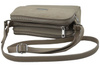 Torebka skórzana crossbody zamszowa - Beżowa 