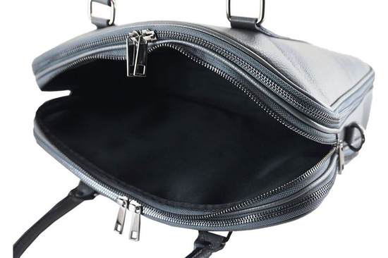 Aktówka skórzana damska - Barberini's - Granatowa 