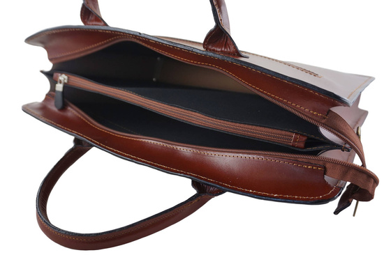 Aktówka męska skórzana Barberinis - Brązowy 