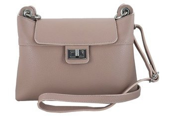 Torebka damska skórzana crossbody  Różowa pudrowa