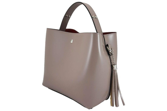 Elegancka torebka lakierowana - granatowa