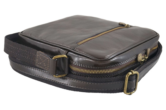 Męska torba CASUAL z regulowanym paskiem - Czarna