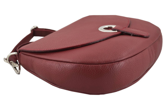 Duża torebka listonoszka ze skóry - Zielona ciemna