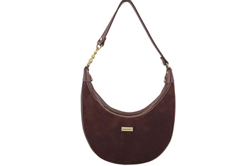 Stylowa torebka z zamszowym wykończeniem - Bordowa